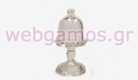 ΓΥΑΛΙΝΗ ΤΟΥΡΤΙΕΡΑ ΜΕ ΒΑΣΗ 17cm x 9.5cm X147 GJ 0503259