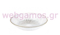 ΓΥΑΛΙΝΟ ΑΝΑΓΛΥΦΟ ΜΠΩΛ ΜΕ ΧΡΥΣΟ ΧΕΙΛΟΣ 20cm 0503382