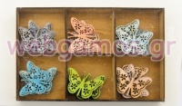 ΞΥΛΙΝΟ ΚΟΥΤΙ ΜΕ 24 ΧΡΩΜΑΤΙΣΤΕΣ ΠΕΤΑΛΟΥΔΕΣ 19cm x 13cm 0519566