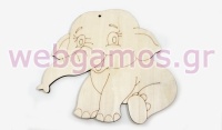 ΞΥΛΙΝΟ ΕΛΕΦΑΝΤΑΚΙ ΜΕΓΑΛΟ 21.5cm x 24cm 0519645
