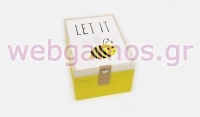 ΞΥΛΙΝΟ ΚΟΥΤΙ LET IT BEE 10.5cm x 15cm BR-F87605-1 0621276