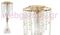 ΜΕΤΑΛΛΙΚΟ ΚΗΡΟΠΗΓΙΟ ΚΑΙ ΚΡΥΣΤΑΛΛΑ 66.5cm 0621578