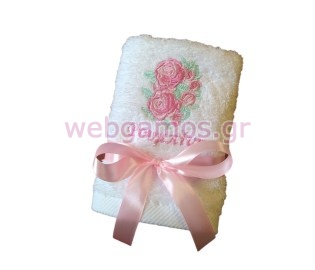 Μπομπονιέρα Πετσέτα τριαντάφυλλα (tow5092)
