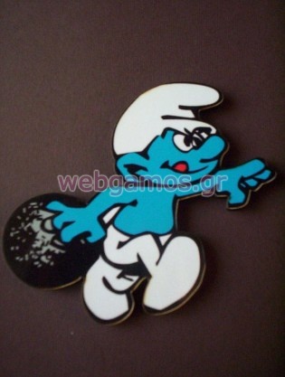 Ξυλινο Διακοσμητικό στρουμφάκι (fr120)