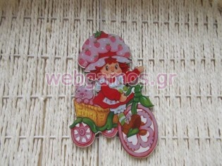 Ξύλινο Διακοσμητικό φραουλίτσα (xd0087)