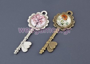 Μεταλλικό Κλειδί λουλούδια (1362)