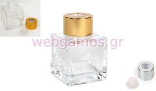 Μπουκαλάκι Γυάλινο τετράγωνο 50ml αρωματικού χώρου (0503247)