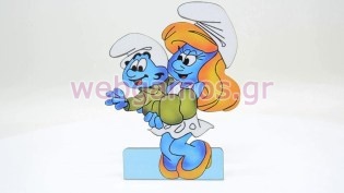 Ξυλινο Διακοσμητικό στρουμφάκι (sm009)