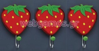 Μπομπονιέρα Βάπτισης φράουλα κρεμάστρα