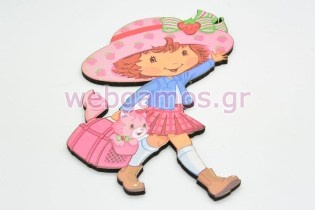 Ξύλινο Διακοσμητικό φραουλίτσα (xd0083)