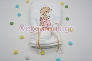 Μπομπονιέρα Πετσέτα κοριτσάκι (tow3081)