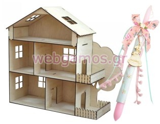 Πασχαλινή λαμπάδα κουκλόσπιτο ξύλινο (23315667)