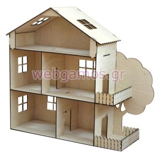 Ξύλινο Κουκλόσπιτο μεγάλο (101112)