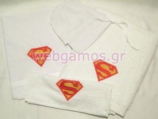 Λαδόπανα Βάπτισης σούπερμαν (lad0102)