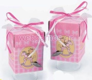 Μπομπονιέρα Βάπτισης μουσικό κουτί (Μ4030)