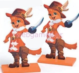 Μπομπονιέρα Βάπτισης παπουτσωμένος γάτος (Μ6968)