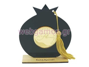 Γούρι ρόδι από plexiglass και ξύλο (195787)