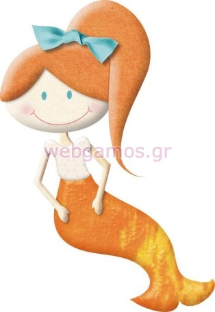 Ξυλινο Διακοσμητικό μικρή γοργόνα (pap0112)