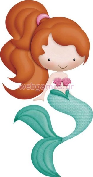 Ξυλινο Διακοσμητικό μικρή γοργόνα (pap0116)