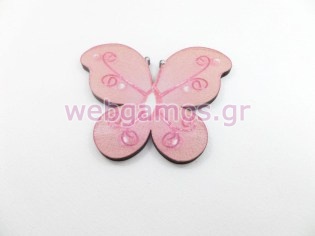 Ξύλινο Διακοσμητικό πεταλούδα (xd1338)