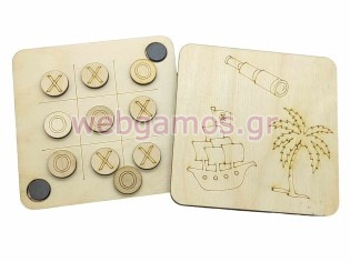 Μπομπονιέρα Ξύλινη Τρίλιζα πειρατικό καράβι πειρατής (700505)