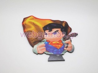 Ξύλινο Διακοσμητικό σούπερμαν (xd1859)