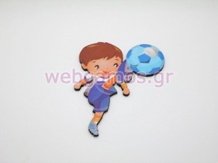 Ξύλινο Διακοσμητικό ποδοσφαιριστής (xd1595)