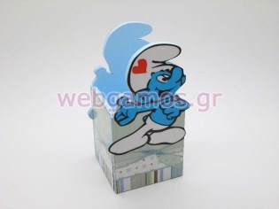 Ξύλινη Μολυβοθήκη στρουμφάκι (pencase012)