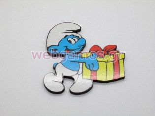 Ξυλινο Διακοσμητικό στρουμφάκι