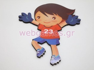 Ξύλινο Διακοσμητικό ποδοσφαιριστής (xd1594)