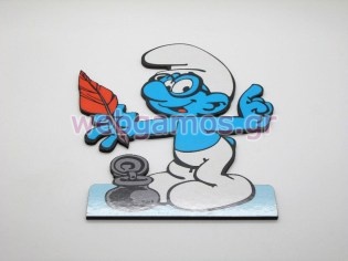 Ξύλινο Διακοσμητικό στρουμφάκι (sm22)