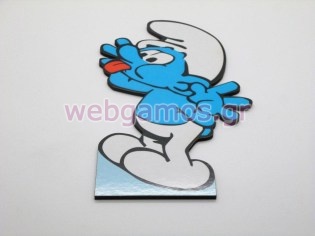 Ξύλινο Διακοσμητικό στρουμφάκι (sm13)