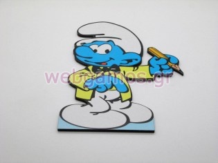 Ξύλινο Διακοσμητικό στρουμφάκι (sm26)