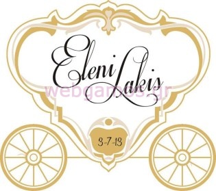 Διακοσμητικό γάμου άμαξα (ws00109)