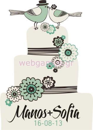 Διακοσμητικό γάμου τούρτα (ws00114)