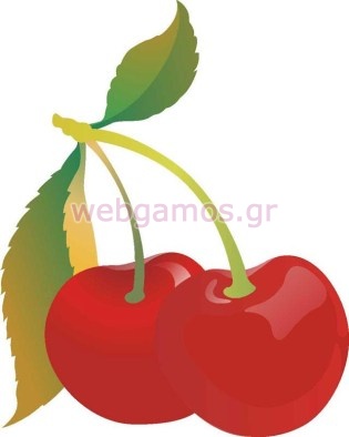 Ξύλινο Διακοσμητικό κεράσια (xd1092)