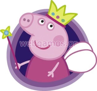 Ξύλινο Διακοσμητικό πέππα πριγκίπισσα (xd1910)