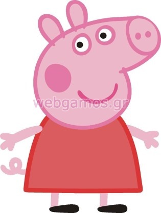 Ξύλινο Διακοσμητικό πέππα το γουρουνάκι (xd1913)