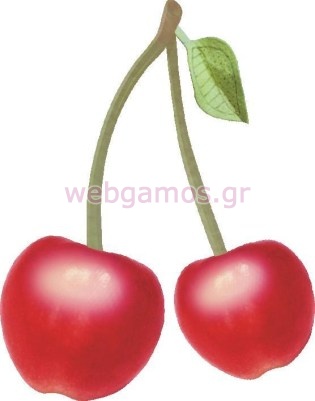 Ξύλινο Διακοσμητικό κεράσια (xd2374)