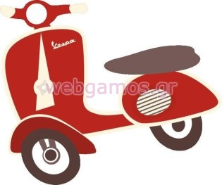 Ξύλινο Διακοσμητικό vespa (xd2431)