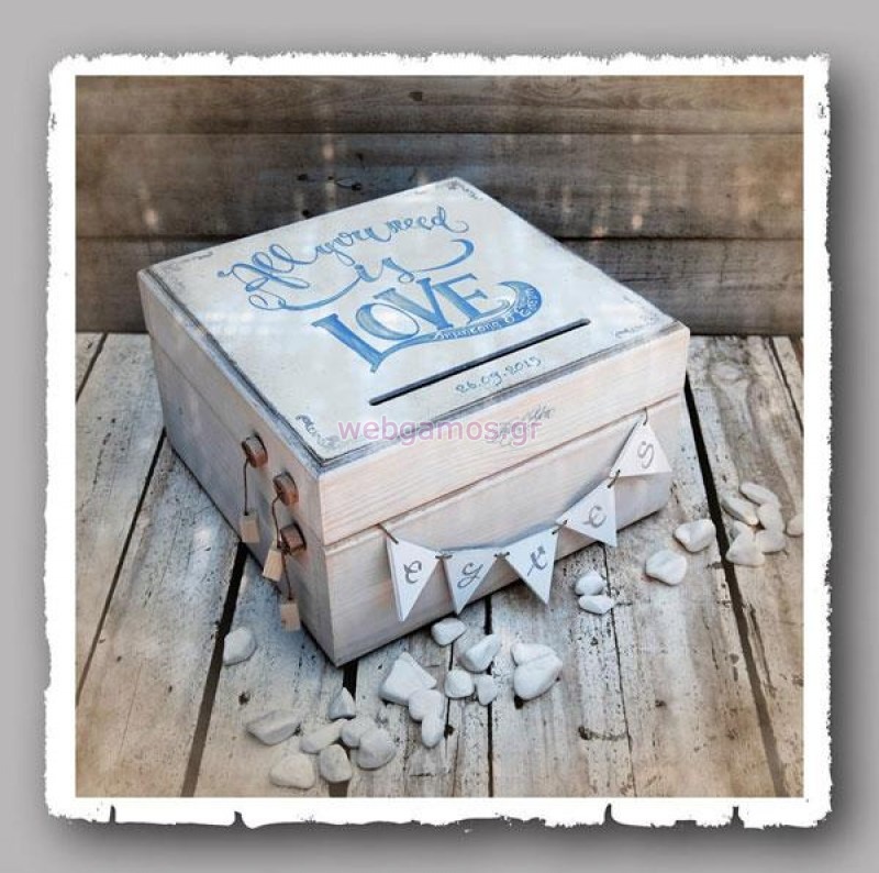 Ξύλινο Κουτί Ευχών γάμου (853484)