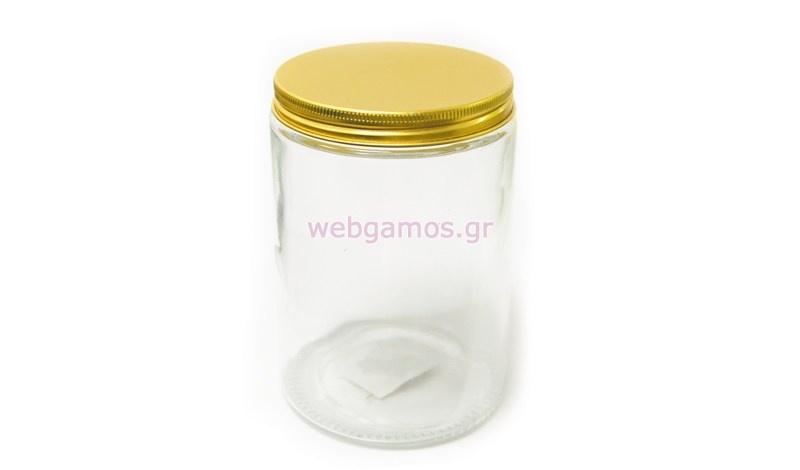 Βάζο με χρυσό βιδωτό καπάκι 770 ml (0503310)