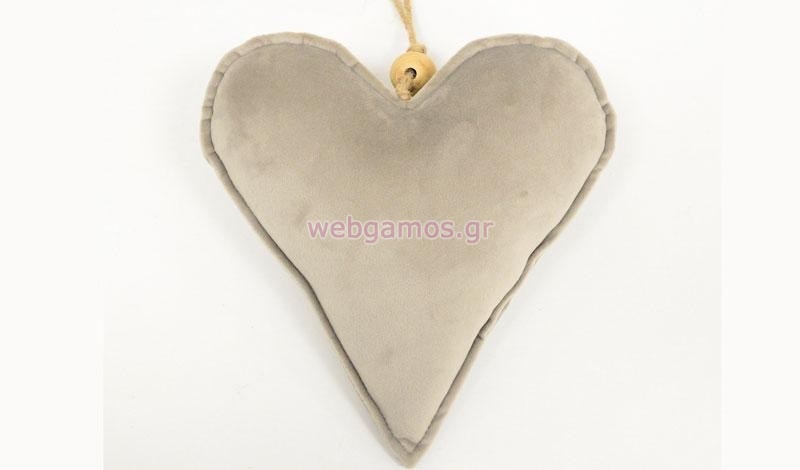 Καρδιά Κρεμαστή βελούδο μεγάλη (0511052)