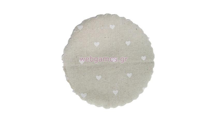 Πανάκι φυσικό της άμμου με λευκή καρδιά (0527150)
