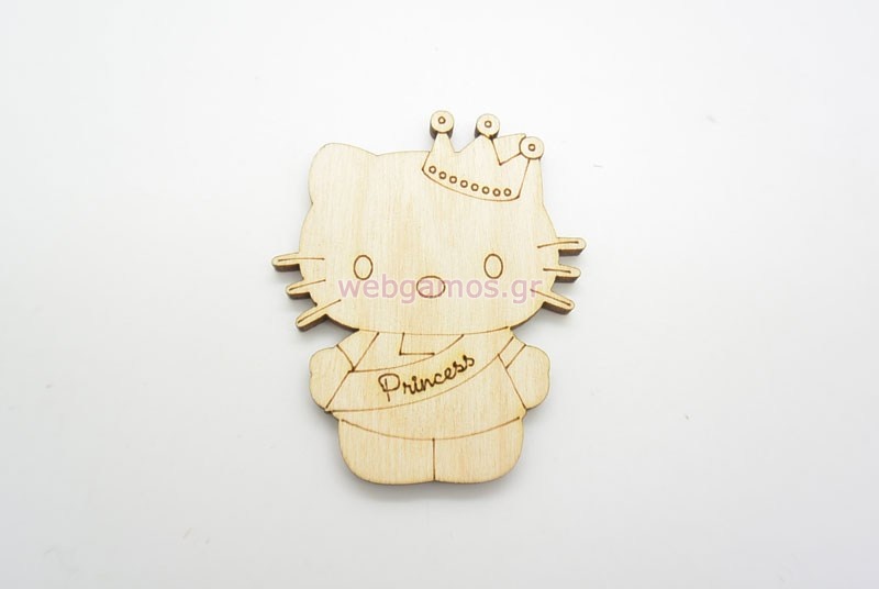 Ξύλινο Διακοσμητικό hello kitty πριγκίπισσα (011600253)