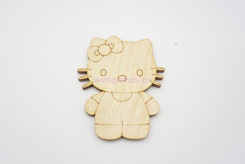 Ξύλινο Διακοσμητικό hello kitty (011600258)