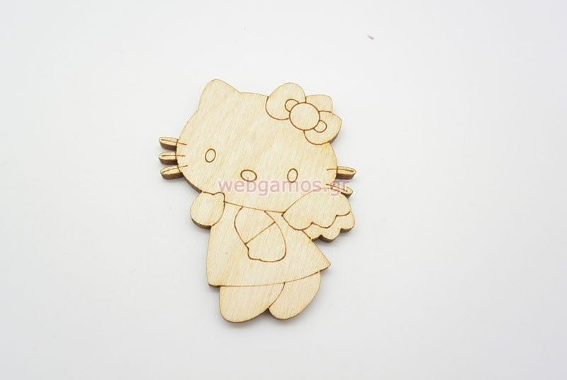Ξύλινο Διακοσμητικό hello kitty αγγελάκι (011600257)