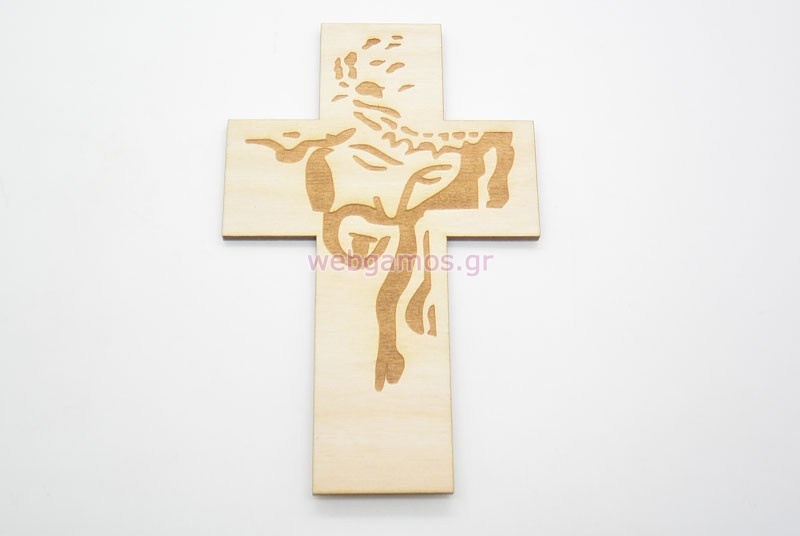 Ξύλινος Σταυρός με χαραγμένο τον Ιησού (9966105)