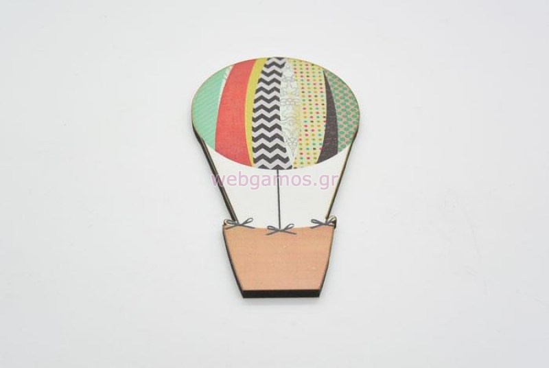 Ξύλινο Διακοσμητικό αερόστατο (xd1969)
