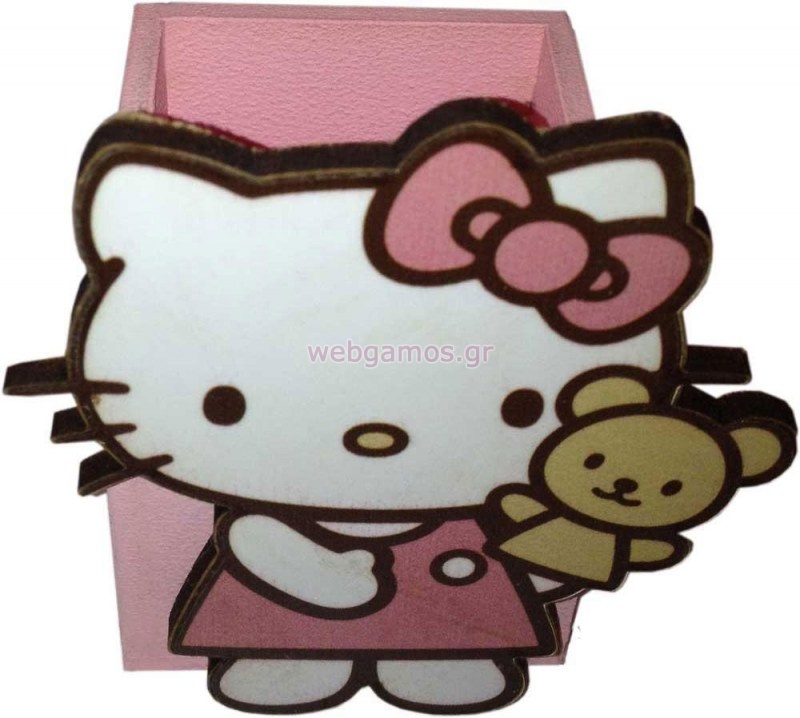 Ξύλινη Μολυβοθήκη hello kitty (pencase006)